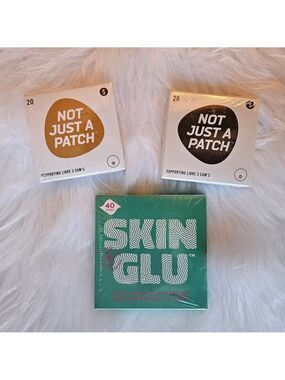 Sealed CGM Supplies Not Just A Patch in Black and Beige, 20 Per & Skin Glu Wipes